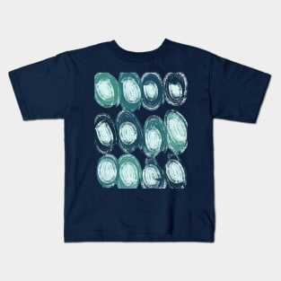 Blue Turquoise Oysters Kids T-Shirt